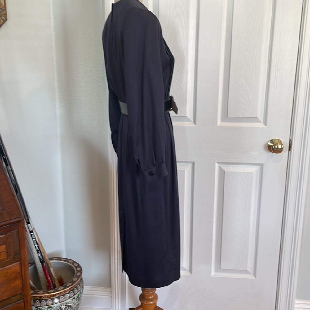 Vintage dress navy blue petite size 10 - Picture 3 of 13